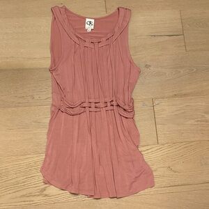 Anthropologie Chic Blush Sleeveless Top size small